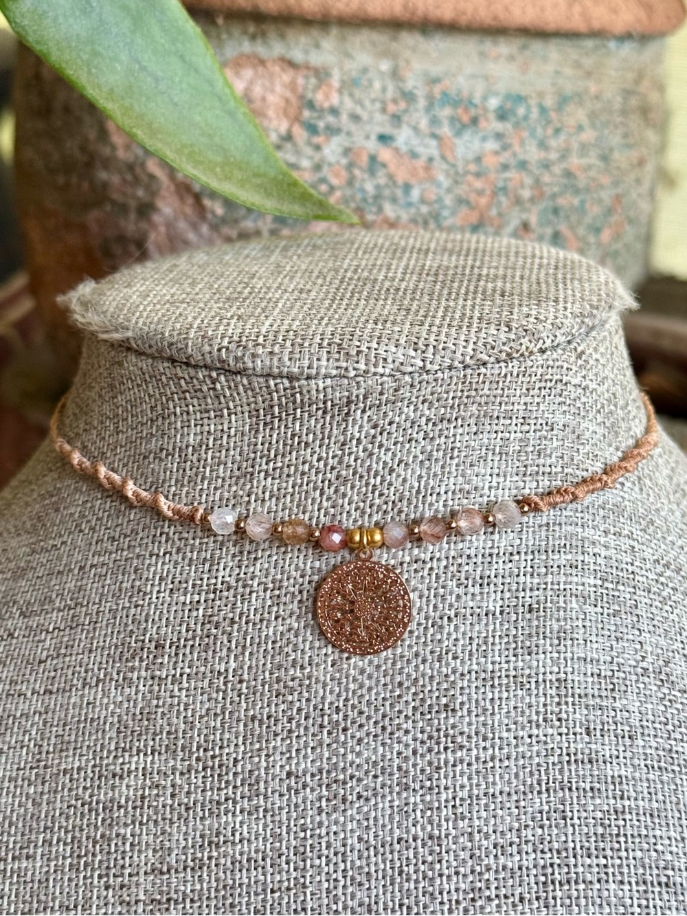 Beaded Micro Macrame Choker